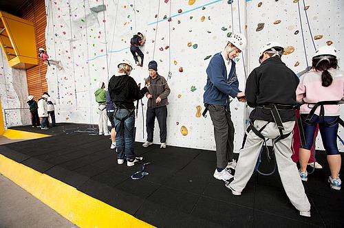 Slabs, flat walls and overhangs make up a varied climbing surface ensuring that there really