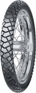 Modern tread pattern for both front and rear wheels of