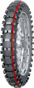 A tread pattern for front wheels of cross motorcycles for soft terrains.