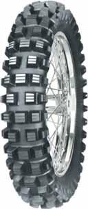 C-02 A tyre for rear wheels of cross and sidecar cross motorcycles possessing very good riding properties on harder ground