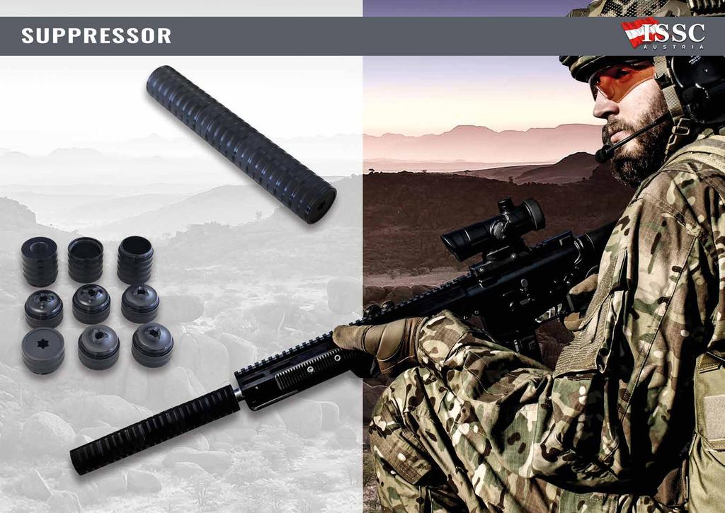 The Modular Suppressor Set 22/30 Art.Nr 911000 Our suppressor is manufactured to perform with all calibers from.22 up to 8mm. It comes with multiple thread adapters to fit all common threads.