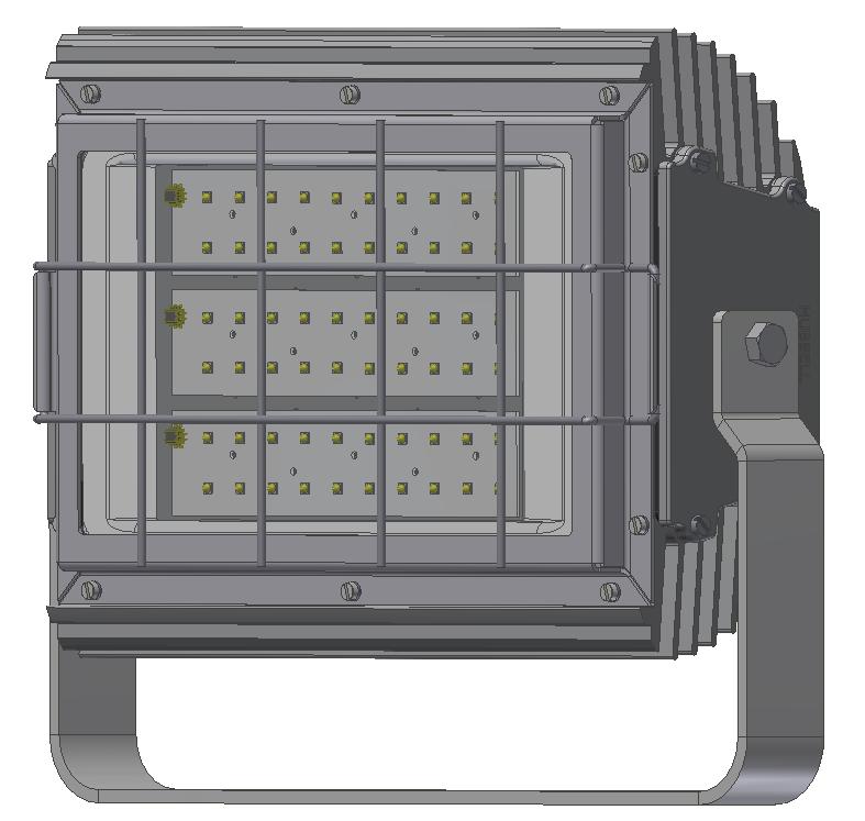ARRAN LED FLOODLIGHT (IEx) To install reflector, carefully remove the 7 screws provided in housing that align with the locations of the holes on the