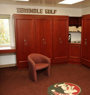 The $7 million facility (for use by the Florida State Golf teams and PGM students only) is a two-building complex, which also includes a multi-directional driving range, a video analysis