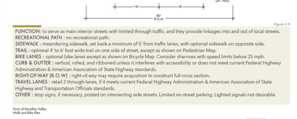 Plan maps to the cross sections Acknowledges the Resort Loop Incorporates the optional 2 wide bike lane buffer,