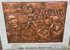In addition, IU player and other images from each championship team are depicted on one side of the monuments while the other side features the story of each team and their unique journey to the