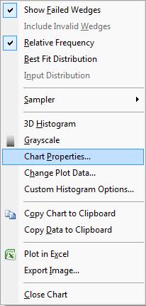 Combination Analysis Tutorial 3-12 2. In the context menu that appears, select the Chart Properties option. 3. In the Axes section, set the Horizontal Minimum to 0 and the Horizontal Maximum to 20.
