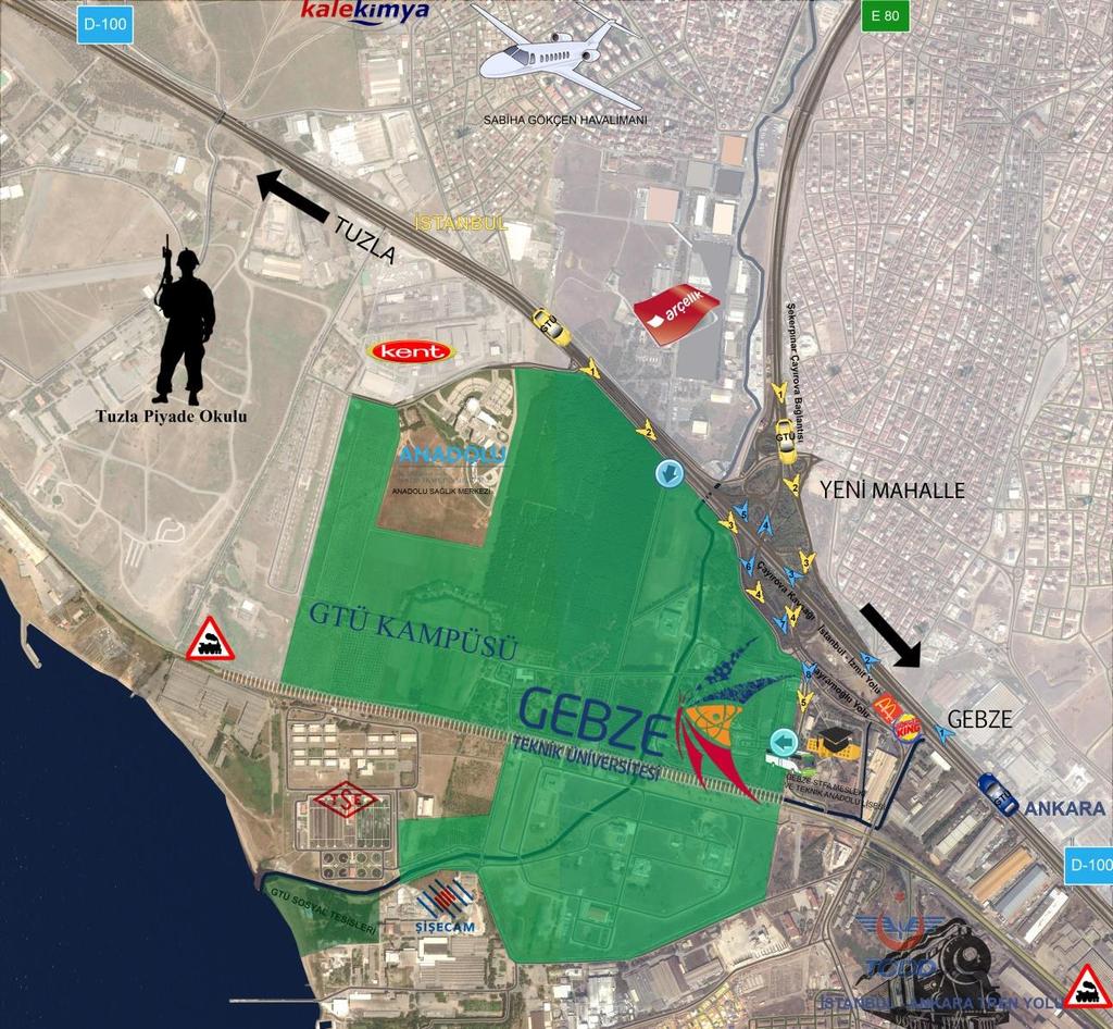 camp sites in the area of Gebze.