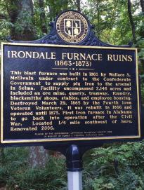 Irondale Furnace (4143 Stone River Road) where the furnace once stood.