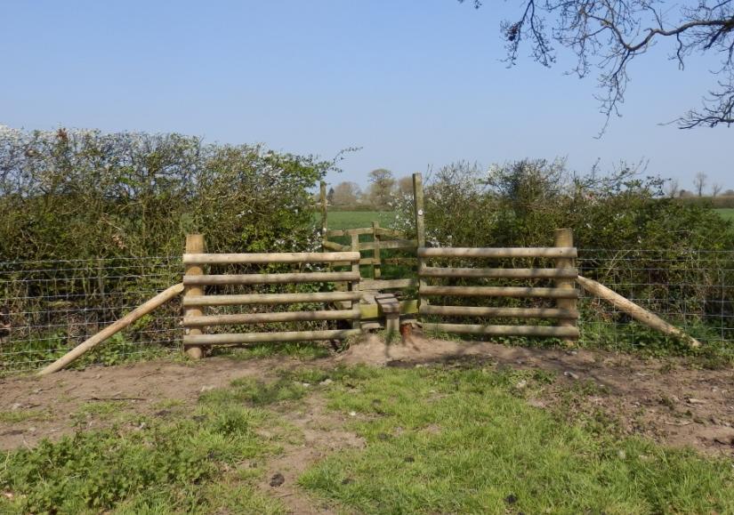 Continue along Brazenhill Lane, passing the playing field car park, to a finger post and stile on the left. (3) 3.