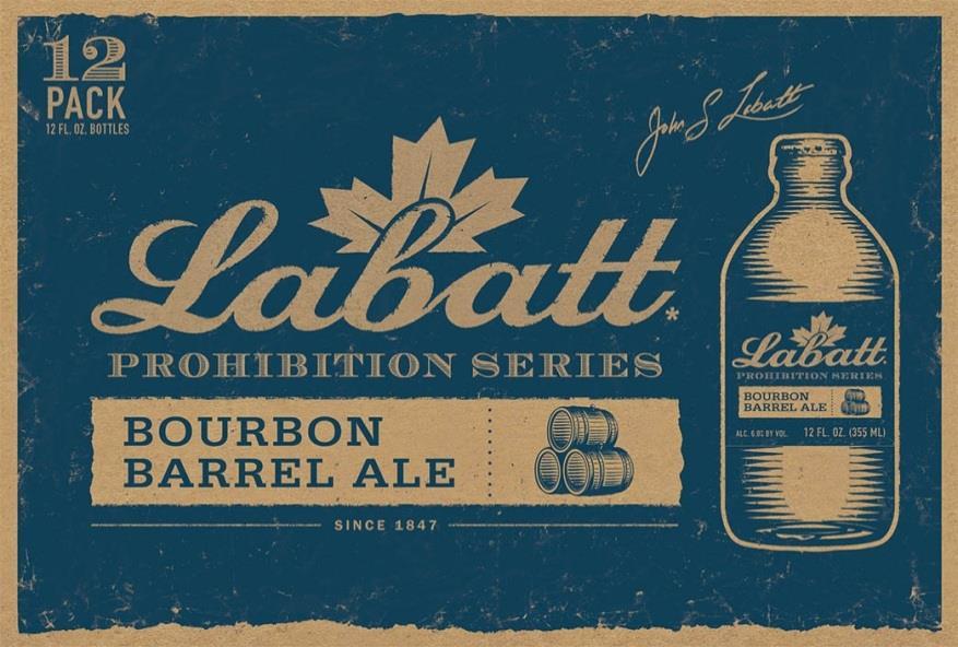 LABATT PROHIBITION SERIES BOURBON BARREL ALE A robust ale that warms the soul with its rich bourbon flavor and smooth finish.