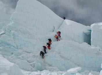 ) The Khumbu Icefall In between times, we rest and get used to the altitude without undue exertion, as experience has shown this is the best way to prepare.