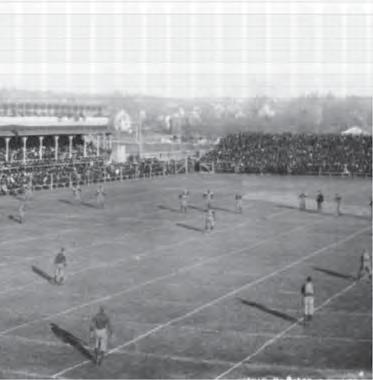 1914 / Concrete stands are erected at Ferry Field, increasing capacity to 25,000. 1921 / The stands around Ferry Field are completed, increasing capacity to 40,000.