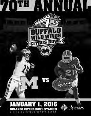 SEASON REVIEW GAME 13 #17 MICHIGAN #19 FLORIDA ORLANDO, Fla. -- In the 17th-ranked University of football team s first bowl game under J.