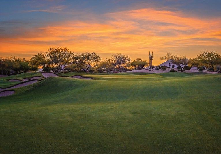 Sunset at Wildfire Golf Club, one of the premier courses being played during the 2019 Olivet Winter Golf Outing. YOU RE INVITED!