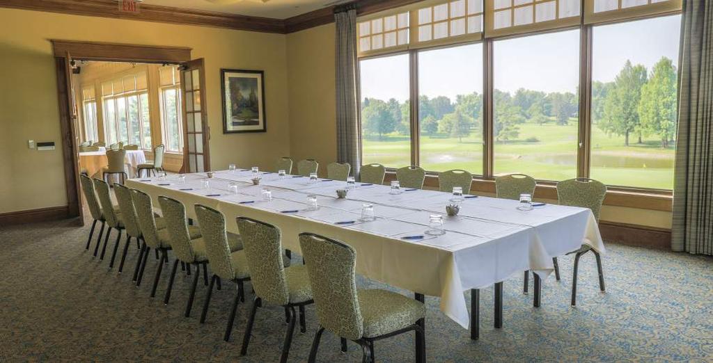 McCARTHY ROOM The, featuring large windows overlooking the courses, was named after Maurice.