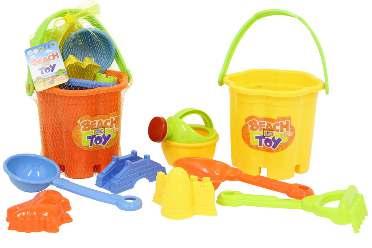 D19cm TY1117 PACK 24 SMILEY FACE BUCKET SET 15pc -