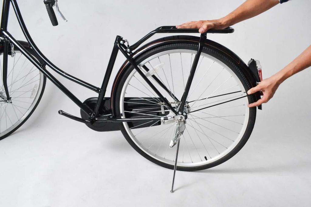 place Flip the bicycle back to a normal position