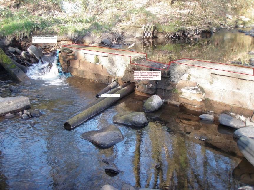 Newsletter Summer 2017 Page 2 Removal of a Fish Farm Abstraction Weir The weir shown below was an old one that had been built on