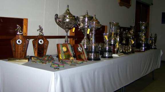 Quarterly Bulletin of Boland Bowls Kwartaalblad van Boland Rolbal AUGUST / AUGUSTUS 2012 BOLAND ANNUAL GENERAL MEETING The coveted prizes for which Boland bowlers compete every year At the Annual
