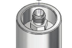 Insert the Compression Ferrule into the Fitting Body and hold it in place loosely with the Dome Nut.