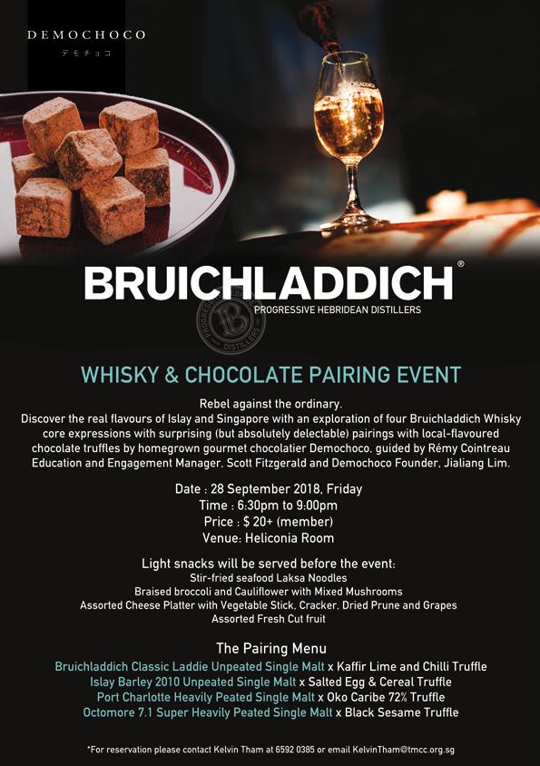 PAIRING EVENT 28 September 2018, Friday 6.30pm to 9.