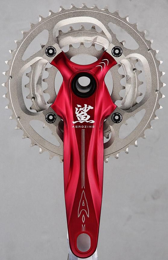hard forged crankset results in superior strength and a higher strength-to- ratio compared to solid arms.