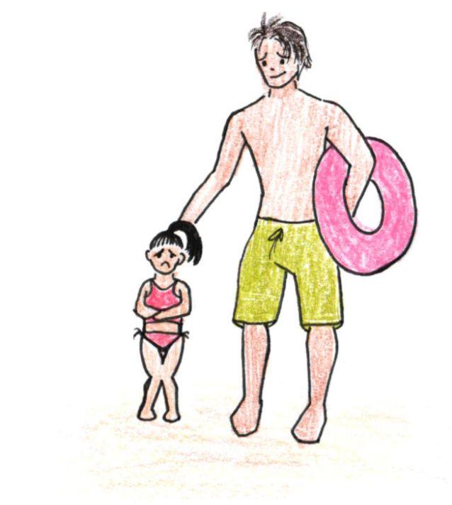 Although she did not drift very far, the girl that had been in the floaty was crying by the time she and Uncle Kawika got back to the sand.