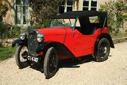 1931 Austin 7 Arrow Sports Foursome. Red/black on short wheelbase chassis with original London registration number, correct 3-speed gearbox and scuttle tank.