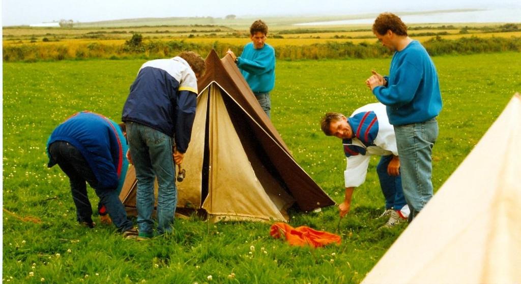 Camping at Bowmore Islay weekend Aug 1990