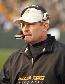 000) In his 33rd year of coaching and his 13th on an NFL sideline, Head Coach Brad Childress is in his fifth season as the leader of the Vikings in 2010.