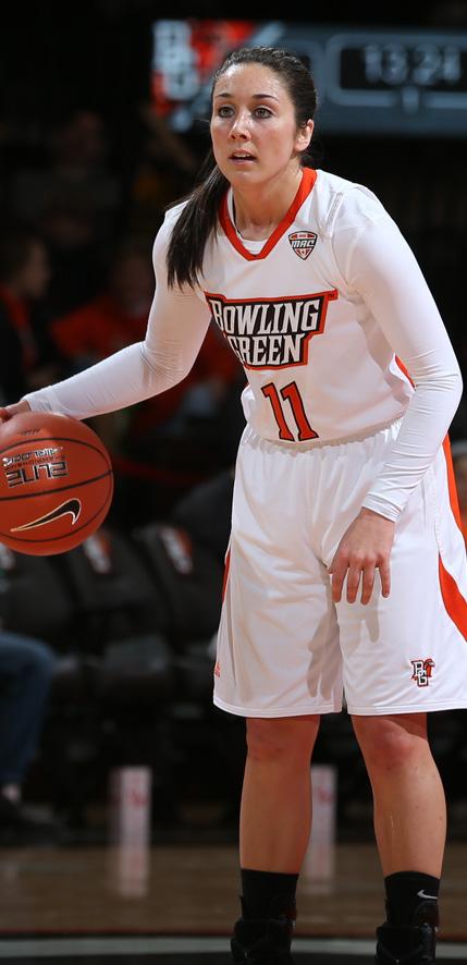 RACHEL MYERS 5-8 SO. G FINDLAY, OHIO (LIBERTY-BENTON) LETTERS EARNED 1 2014-15 Was one of the top freshmen in the MAC... was named BGSU s Impact Player of the Year.