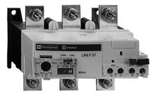s (continued) 6 3-pole electronic thermal overload relays, model LR9 F for motor protection Compensated overload relays, class 10 or 20 with alarm Thermal overload relays: b compensated, b with relay