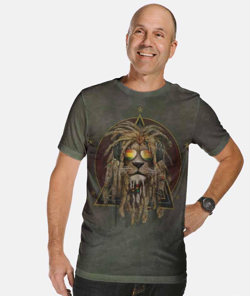 men s triblend TEE Fashion-forward, unisex triblend tee Constructed of 25% ringspun cotton, 25% rayon, and 50% polyester for a cool and comfortable fit Crew neck