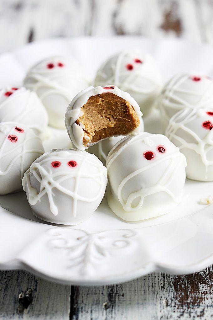 Pumpkin Cheesecake Truffle Mummies Pumpkin Cheesecake Truffle Mummies are a cute treat that you can make in no time and are perfect to make with your family or friends.