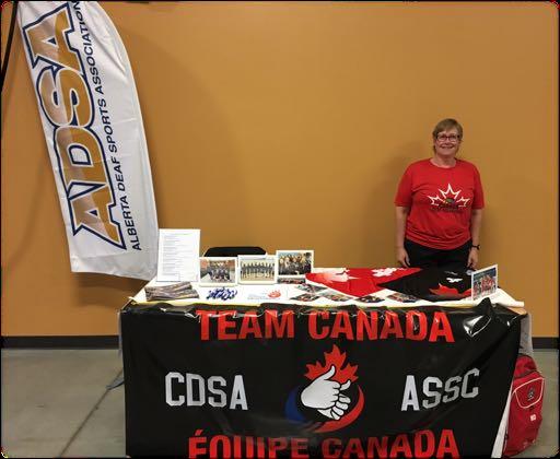 Mary Dyck, Canada Deaf Women s and Men s Volleyball Team Manager, attended the U18 Women s National Volleyball Championship hosted at the Saville Centre in Edmonton on May 4 th and 5 th, 2017.