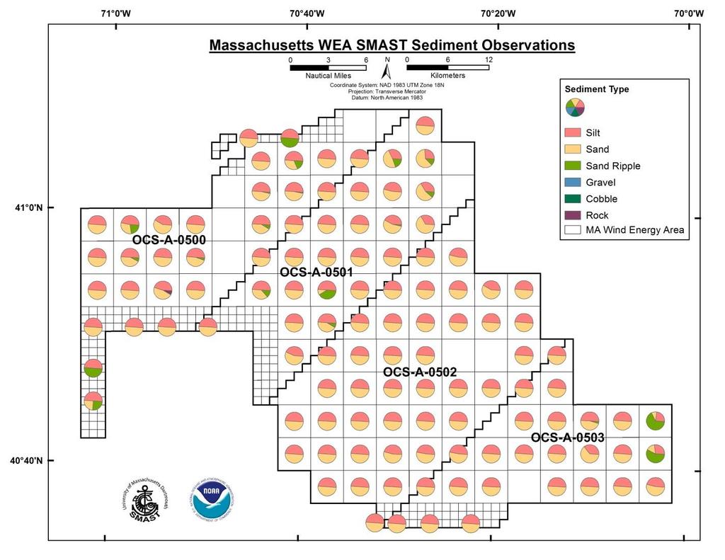 MA WEA Sediment Distribution from UMASS SMAST