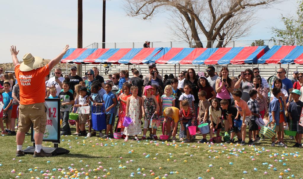 BASE-WIDE EVENTS EASTER EGG-STRAVAGANZA April, Bowling Center & Youth Soccer Field Estimated attendance: 1,500 A full day of Easter fun for the whole family beginning with Breakfast with the Easter