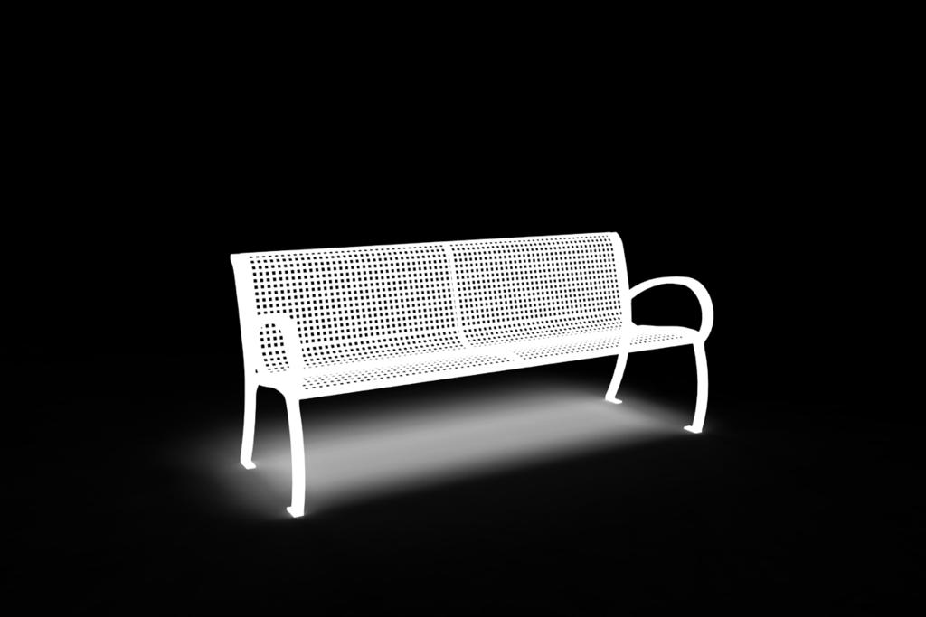In-ground and surface-mounted available Contemporary Bench Extendable Post Bench (Shown