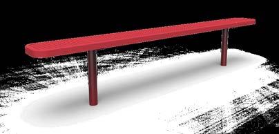 lengths Portable, in-ground, or surface-mounted available Backless Contemporary Bench