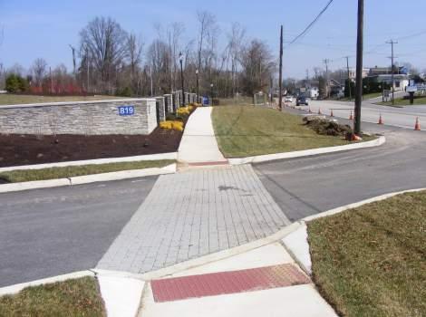 design of roadways. Sidewalks should be buffered from the roadway by planting strips to provide a safer and more comfortable space for pedestrians.