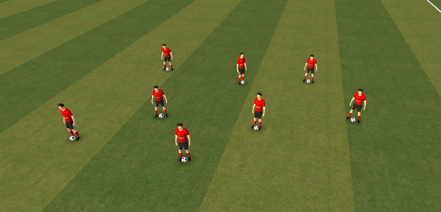 of dribbling Freeze Tag Each player has a ball. One player holds the ball in one hand and has one free hand to tag players.