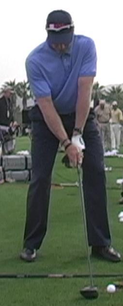 Ball Position When you setup to hit a drive you should have the ball positioned near your left heel.