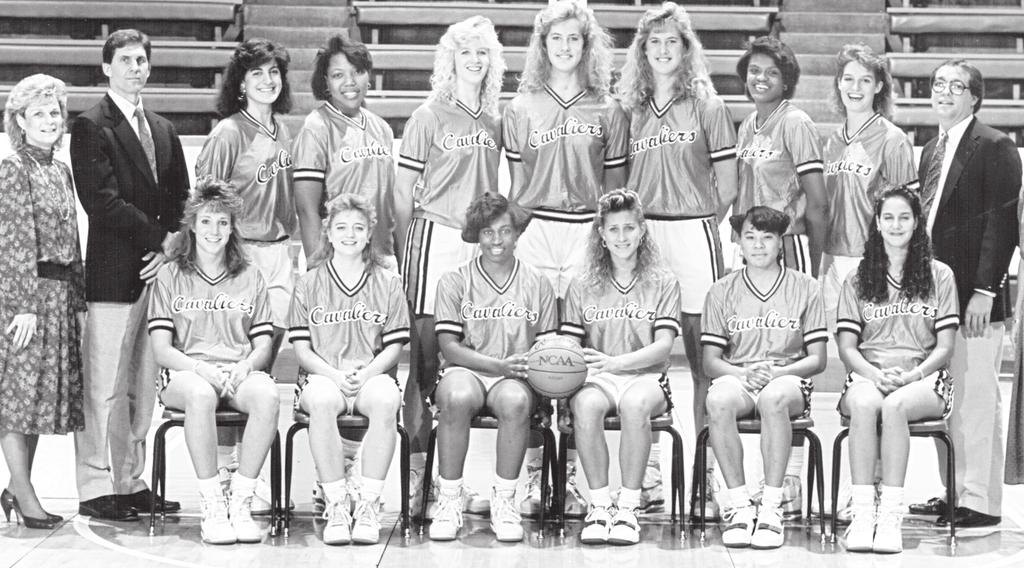 1990 FINAL FOUR TEAM Front row (L-R): Fran Scott, Dena Evans, Carmela Franklin, Tammi Reiss, Dawn Staley, Tina Toney.