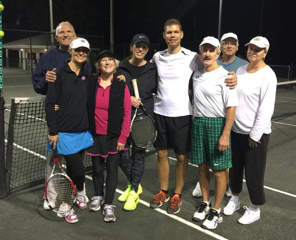 Community Tennis at New Bern Golf & Country Club. Matches were Jerry Harwoood and Gayle Daras against Curt and Sherry Frogley. Pat Engeman and Laurel Baldwin against Lisa Smith and Billy Cumber.