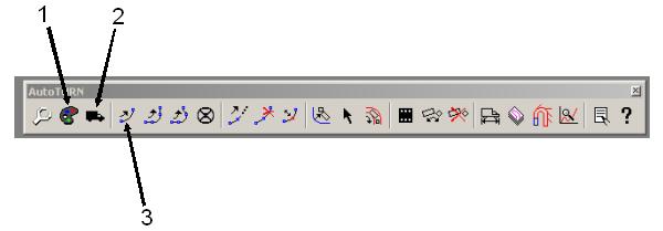 FDM 11-26-50 Design Aides Figure 11. AutoTURN Toolbar - Select device labeled 1, the AutoTURN: Simulation Properties box should show up.