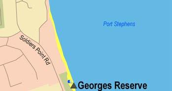 Georges Reserve each Suitability Grade: Poor Georges Reserve is located on the southern shore of Port Stephens, approximately ten kilometres from the ocean.