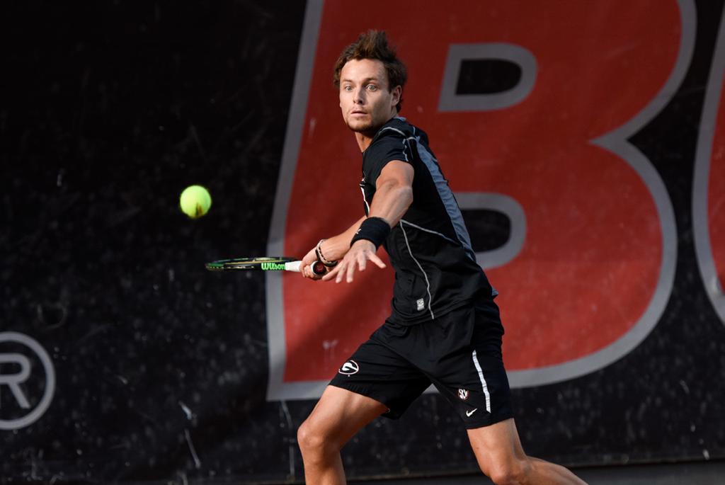 Competitive Fire Pushes Wayne Montgomery, UGA Tennis To Top Of The SEC April 23, 2016 By Connor Riley Athens Banner Herald Georgia tennis coach Manny Diaz needed to talk to Wayne Montgomery.