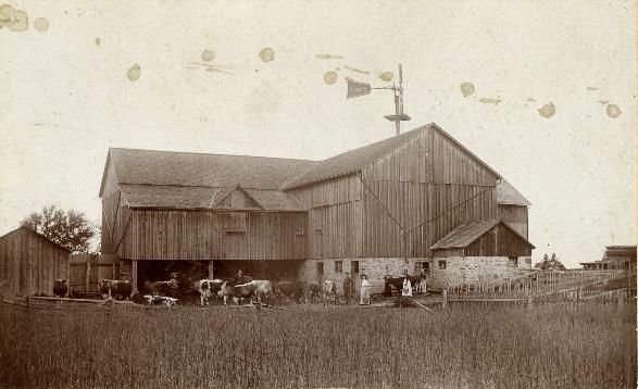 Figure 4: Barn at Oakhurst (Trafalgar Township Historical Society Digital Collection) 7.
