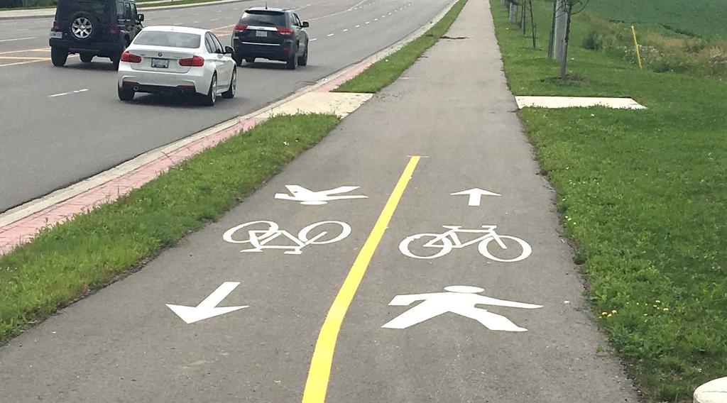Active Transportation (con t) Cycling Facilities Multi-use path introduced on Bay St for all 3