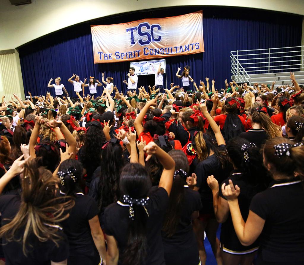 TSC 2015 SummeR Cheerleading & Dance CamP Wednesday July 22 - Saturday July 25, 2015 Riverside Convention Center Marriott Hotel & Hyatt Place Hotel Riverside, CA WhAT MAKES TSC DIFFERENT.